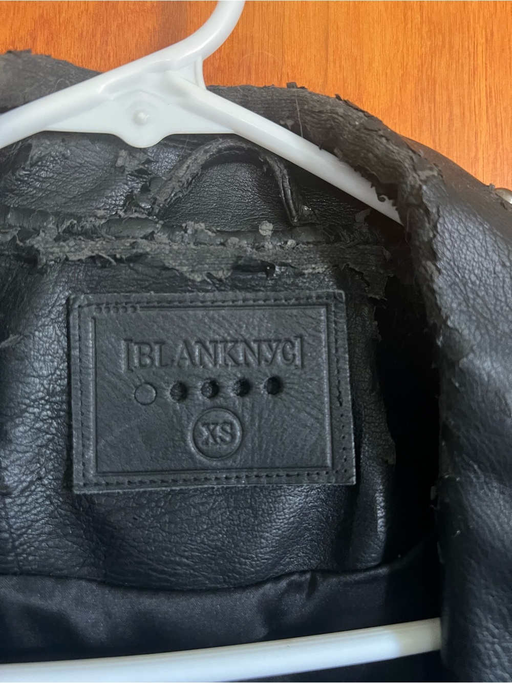 Blank NYC Black Faux Leather Jacket with Multicolor Floral Embroidery - Picture 3 of 9
